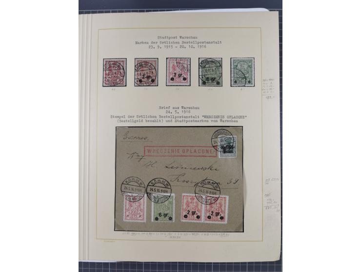 1859/1975 (ca.), postfrische/ungebrauchte und gestempelte Themensammlung “Der imperialistische Weltkrieg 1914/18”, inkl. Kolo