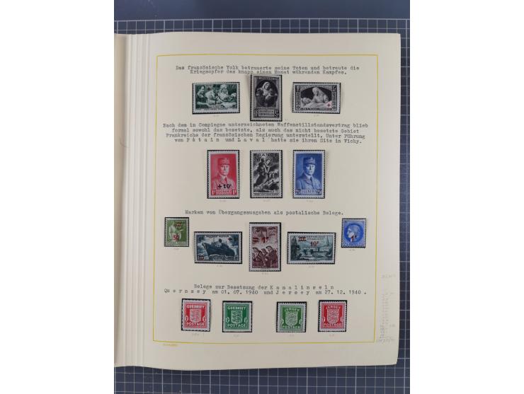 1859/1975 (ca.), postfrische/ungebrauchte und gestempelte Themensammlung “Der imperialistische Weltkrieg 1914/18”, inkl. Kolo