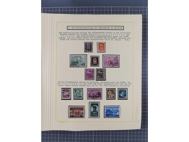 1859/1975 (ca.), postfrische/ungebrauchte und gestempelte Themensammlung “Der imperialistische Weltkrieg 1914/18”, inkl. Kolo