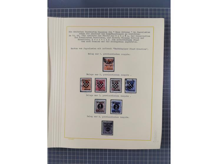 1859/1975 (ca.), postfrische/ungebrauchte und gestempelte Themensammlung “Der imperialistische Weltkrieg 1914/18”, inkl. Kolo