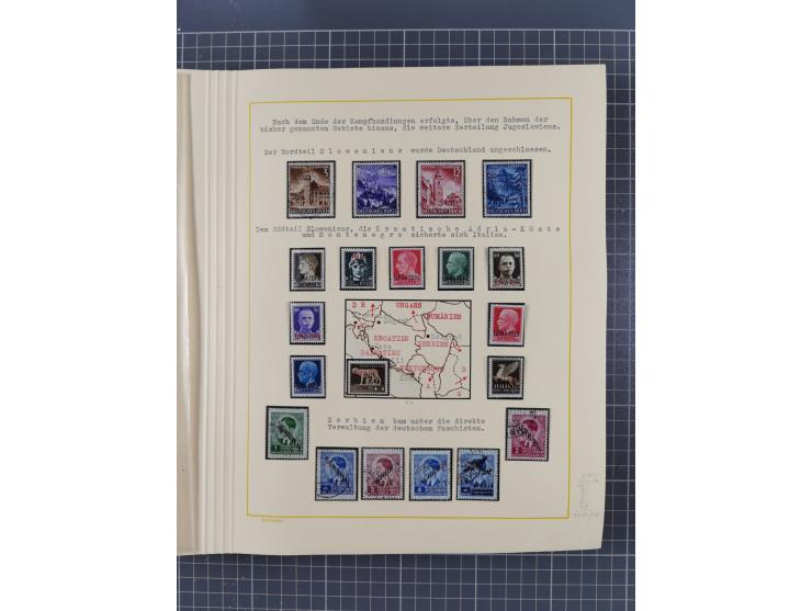 1859/1975 (ca.), postfrische/ungebrauchte und gestempelte Themensammlung “Der imperialistische Weltkrieg 1914/18”, inkl. Kolo