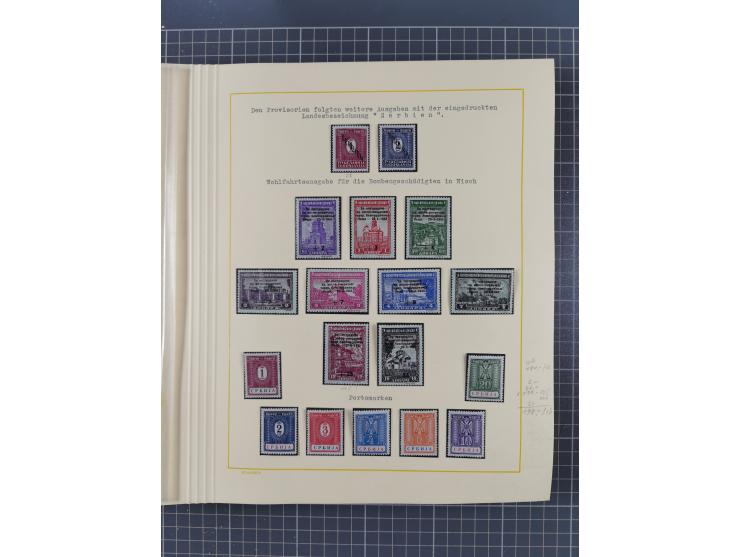 1859/1975 (ca.), postfrische/ungebrauchte und gestempelte Themensammlung “Der imperialistische Weltkrieg 1914/18”, inkl. Kolo