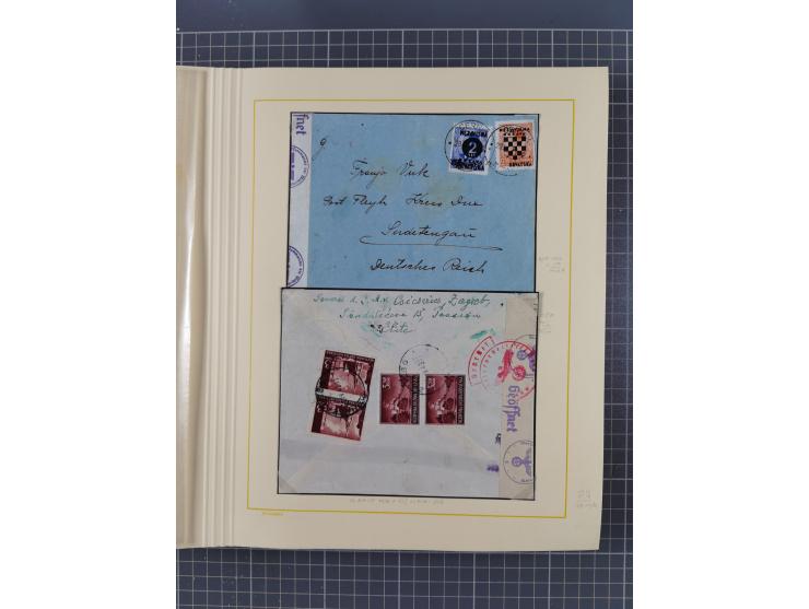 1859/1975 (ca.), postfrische/ungebrauchte und gestempelte Themensammlung “Der imperialistische Weltkrieg 1914/18”, inkl. Kolo