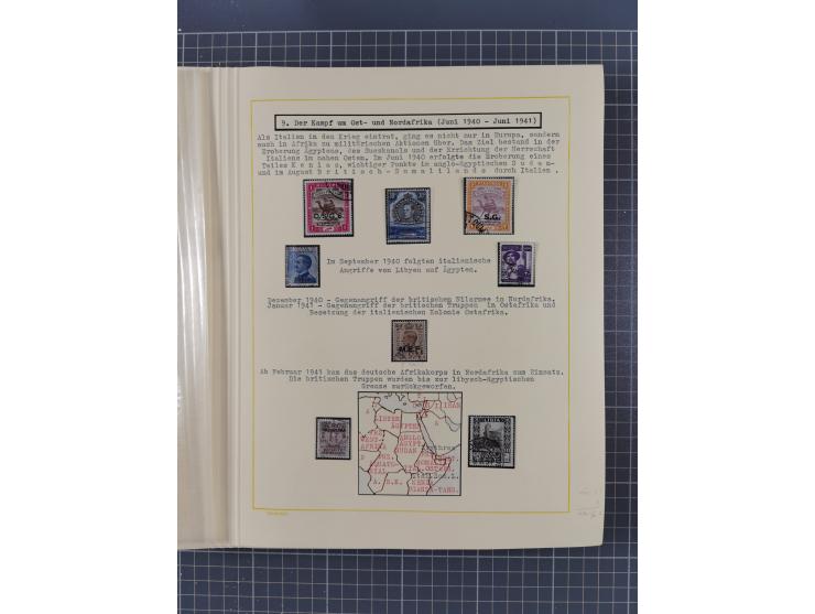 1859/1975 (ca.), postfrische/ungebrauchte und gestempelte Themensammlung “Der imperialistische Weltkrieg 1914/18”, inkl. Kolo