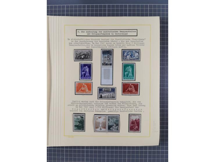 1859/1975 (ca.), postfrische/ungebrauchte und gestempelte Themensammlung “Der imperialistische Weltkrieg 1914/18”, inkl. Kolo