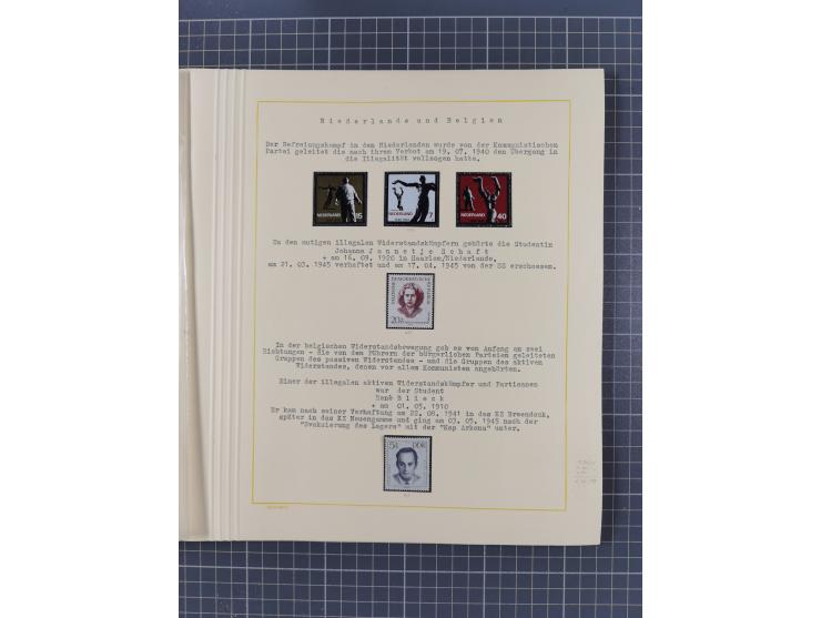 1859/1975 (ca.), postfrische/ungebrauchte und gestempelte Themensammlung “Der imperialistische Weltkrieg 1914/18”, inkl. Kolo