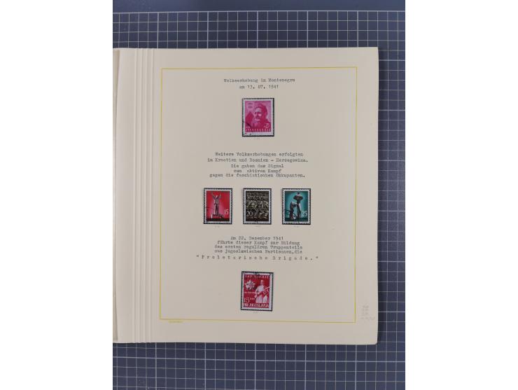 1859/1975 (ca.), postfrische/ungebrauchte und gestempelte Themensammlung “Der imperialistische Weltkrieg 1914/18”, inkl. Kolo