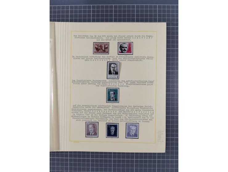 1859/1975 (ca.), postfrische/ungebrauchte und gestempelte Themensammlung “Der imperialistische Weltkrieg 1914/18”, inkl. Kolo