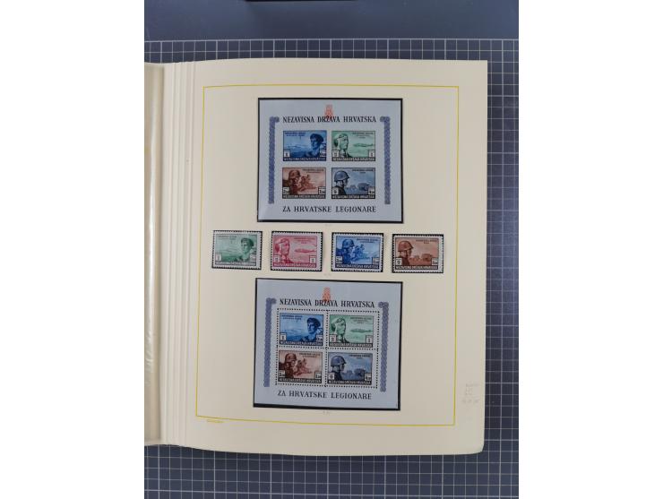 1859/1975 (ca.), postfrische/ungebrauchte und gestempelte Themensammlung “Der imperialistische Weltkrieg 1914/18”, inkl. Kolo