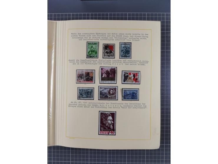 1859/1975 (ca.), postfrische/ungebrauchte und gestempelte Themensammlung “Der imperialistische Weltkrieg 1914/18”, inkl. Kolo