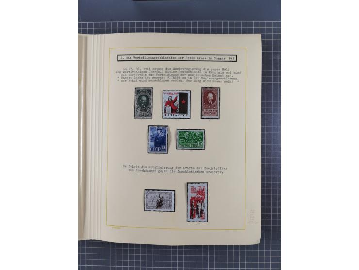 1859/1975 (ca.), postfrische/ungebrauchte und gestempelte Themensammlung “Der imperialistische Weltkrieg 1914/18”, inkl. Kolo