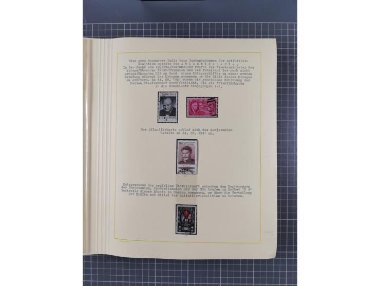 1859/1975 (ca.), postfrische/ungebrauchte und gestempelte Themensammlung “Der imperialistische Weltkrieg 1914/18”, inkl. Kolo