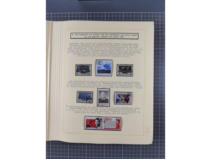 1859/1975 (ca.), postfrische/ungebrauchte und gestempelte Themensammlung “Der imperialistische Weltkrieg 1914/18”, inkl. Kolo