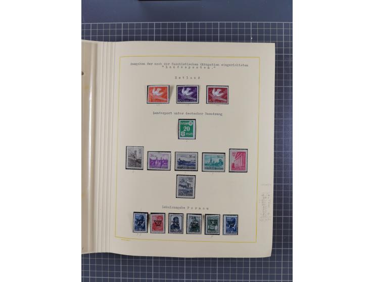 1859/1975 (ca.), postfrische/ungebrauchte und gestempelte Themensammlung “Der imperialistische Weltkrieg 1914/18”, inkl. Kolo