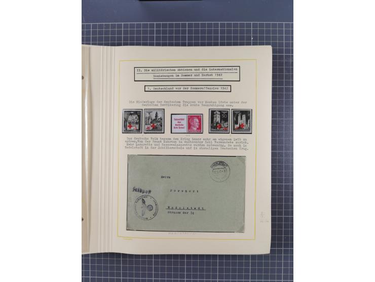 1859/1975 (ca.), postfrische/ungebrauchte und gestempelte Themensammlung “Der imperialistische Weltkrieg 1914/18”, inkl. Kolo