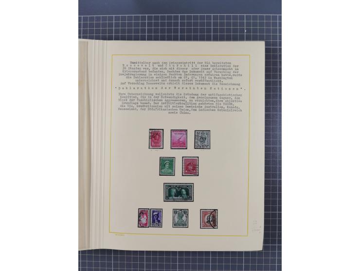 1859/1975 (ca.), postfrische/ungebrauchte und gestempelte Themensammlung “Der imperialistische Weltkrieg 1914/18”, inkl. Kolo