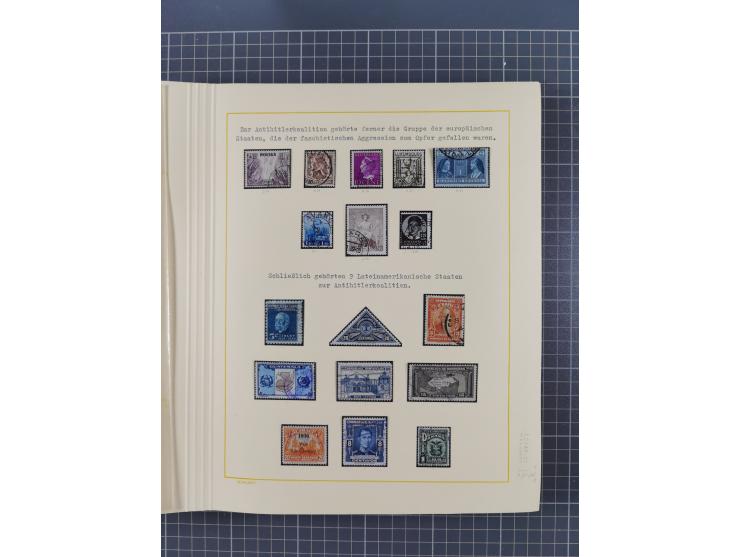 1859/1975 (ca.), postfrische/ungebrauchte und gestempelte Themensammlung “Der imperialistische Weltkrieg 1914/18”, inkl. Kolo