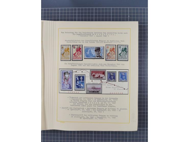 1859/1975 (ca.), postfrische/ungebrauchte und gestempelte Themensammlung “Der imperialistische Weltkrieg 1914/18”, inkl. Kolo