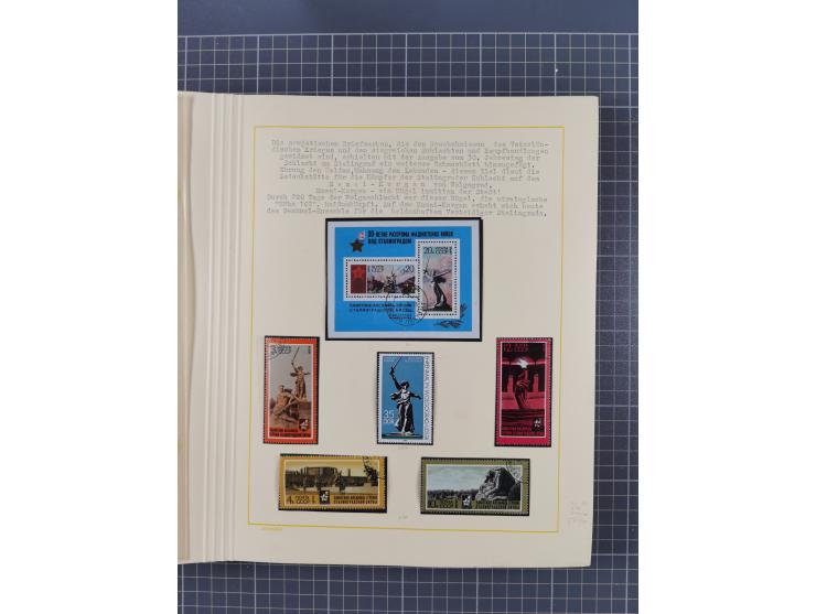 1859/1975 (ca.), postfrische/ungebrauchte und gestempelte Themensammlung “Der imperialistische Weltkrieg 1914/18”, inkl. Kolo