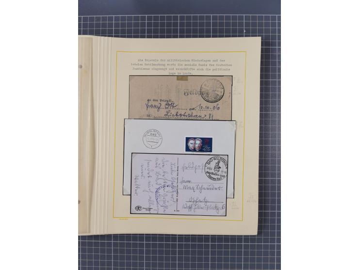 1859/1975 (ca.), postfrische/ungebrauchte und gestempelte Themensammlung “Der imperialistische Weltkrieg 1914/18”, inkl. Kolo