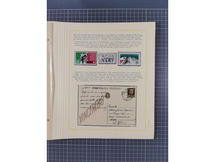 1859/1975 (ca.), postfrische/ungebrauchte und gestempelte Themensammlung “Der imperialistische Weltkrieg 1914/18”, inkl. Kolo