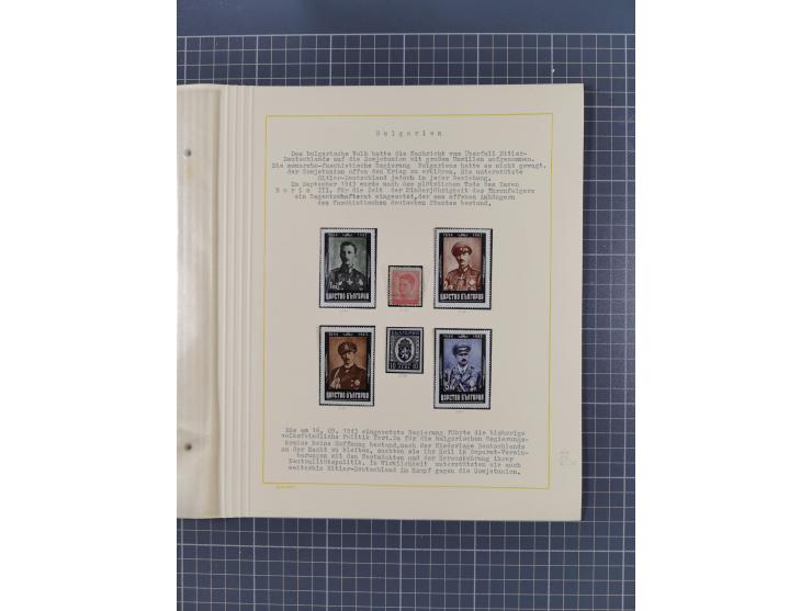 1859/1975 (ca.), postfrische/ungebrauchte und gestempelte Themensammlung “Der imperialistische Weltkrieg 1914/18”, inkl. Kolo