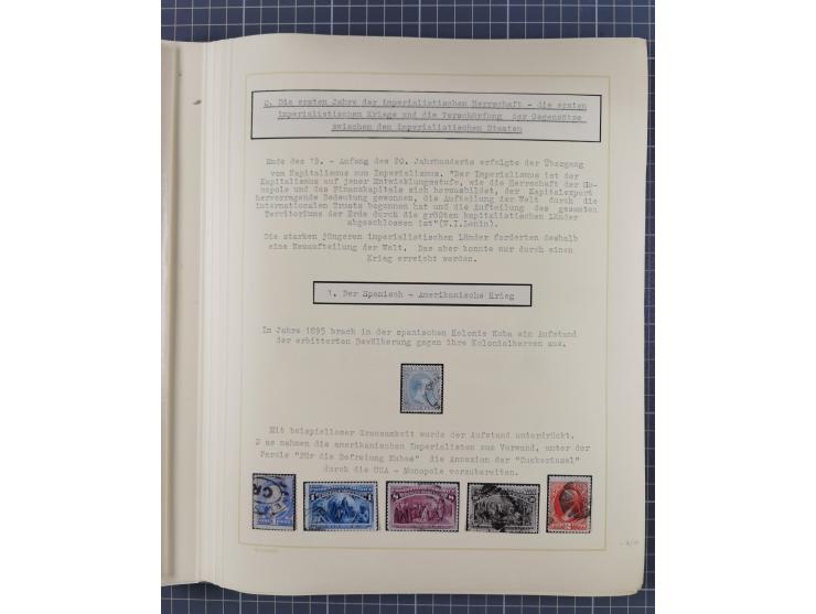 1859/1975 (ca.), postfrische/ungebrauchte und gestempelte Themensammlung “Der imperialistische Weltkrieg 1914/18”, inkl. Kolo