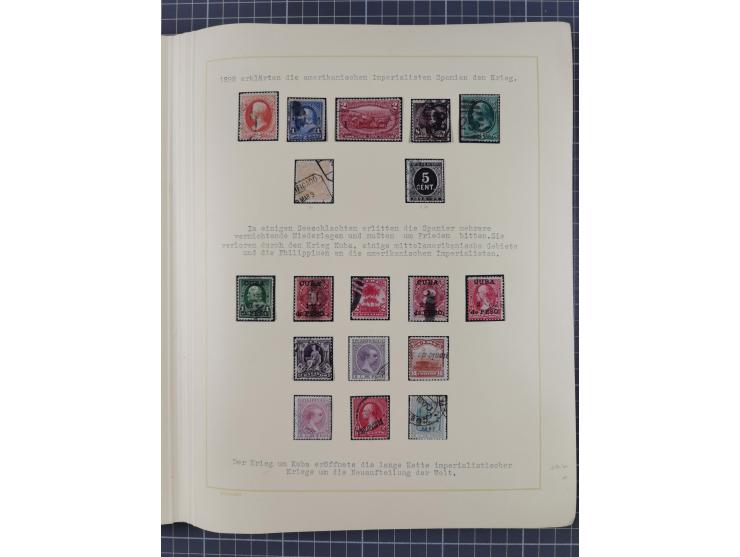 1859/1975 (ca.), postfrische/ungebrauchte und gestempelte Themensammlung “Der imperialistische Weltkrieg 1914/18”, inkl. Kolo