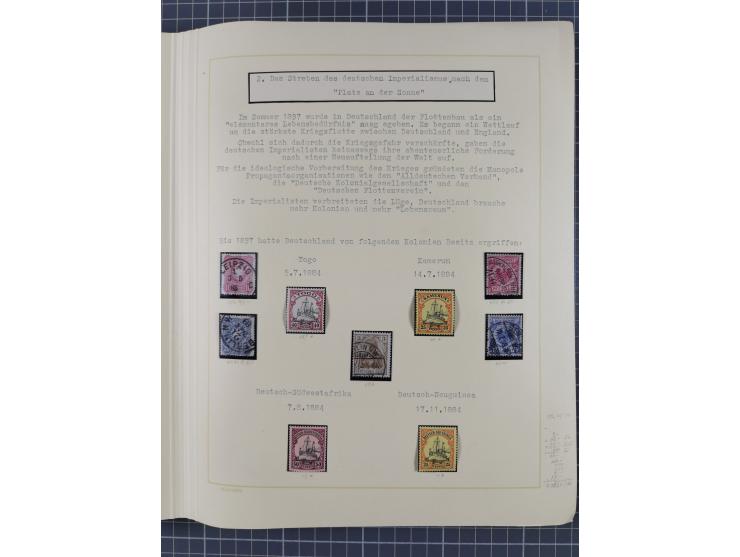 1859/1975 (ca.), postfrische/ungebrauchte und gestempelte Themensammlung “Der imperialistische Weltkrieg 1914/18”, inkl. Kolo