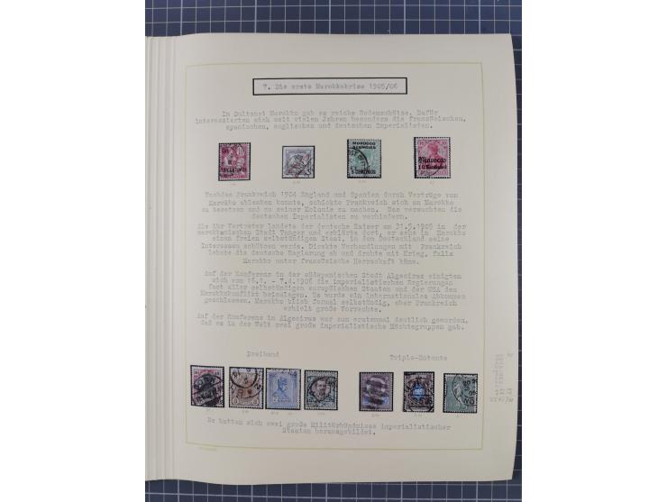 1859/1975 (ca.), postfrische/ungebrauchte und gestempelte Themensammlung “Der imperialistische Weltkrieg 1914/18”, inkl. Kolo