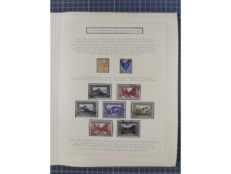 1859/1975 (ca.), postfrische/ungebrauchte und gestempelte Themensammlung “Der imperialistische Weltkrieg 1914/18”, inkl. Kolo