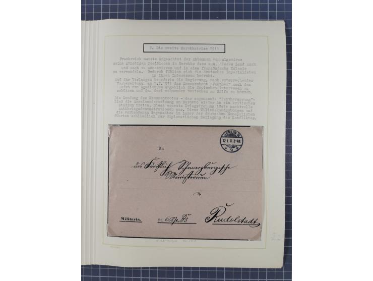 1859/1975 (ca.), postfrische/ungebrauchte und gestempelte Themensammlung “Der imperialistische Weltkrieg 1914/18”, inkl. Kolo