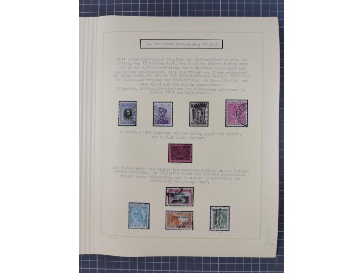 1859/1975 (ca.), postfrische/ungebrauchte und gestempelte Themensammlung “Der imperialistische Weltkrieg 1914/18”, inkl. Kolo