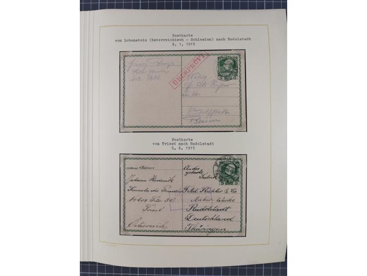 1859/1975 (ca.), postfrische/ungebrauchte und gestempelte Themensammlung “Der imperialistische Weltkrieg 1914/18”, inkl. Kolo