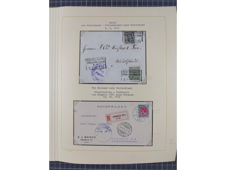 1859/1975 (ca.), postfrische/ungebrauchte und gestempelte Themensammlung “Der imperialistische Weltkrieg 1914/18”, inkl. Kolo