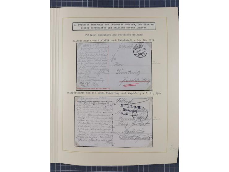 1859/1975 (ca.), postfrische/ungebrauchte und gestempelte Themensammlung “Der imperialistische Weltkrieg 1914/18”, inkl. Kolo