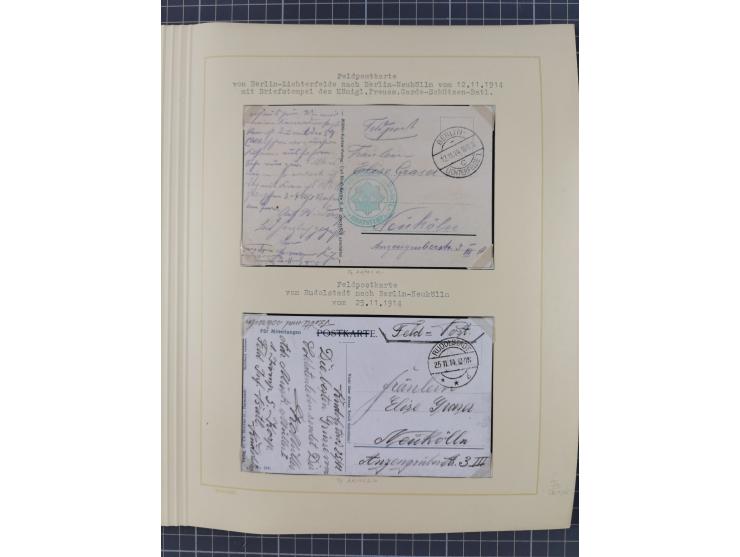 1859/1975 (ca.), postfrische/ungebrauchte und gestempelte Themensammlung “Der imperialistische Weltkrieg 1914/18”, inkl. Kolo