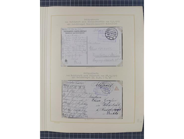 1859/1975 (ca.), postfrische/ungebrauchte und gestempelte Themensammlung “Der imperialistische Weltkrieg 1914/18”, inkl. Kolo