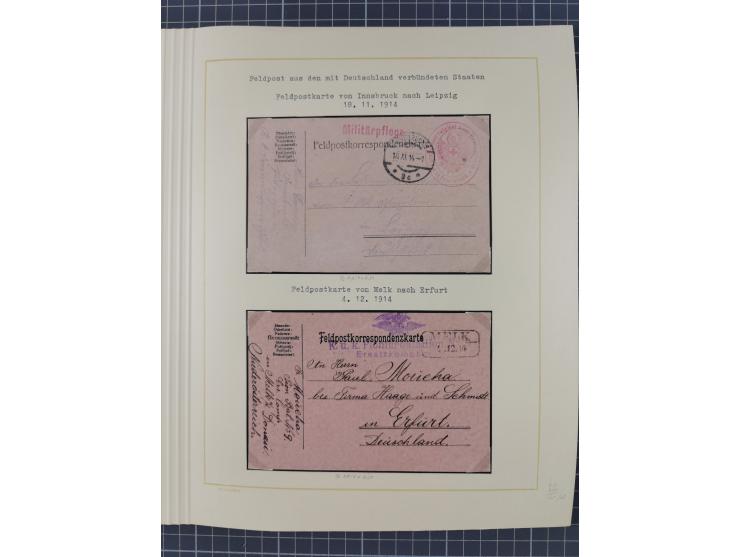 1859/1975 (ca.), postfrische/ungebrauchte und gestempelte Themensammlung “Der imperialistische Weltkrieg 1914/18”, inkl. Kolo