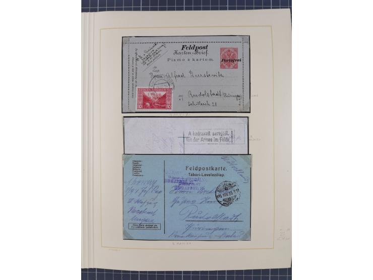 1859/1975 (ca.), postfrische/ungebrauchte und gestempelte Themensammlung “Der imperialistische Weltkrieg 1914/18”, inkl. Kolo