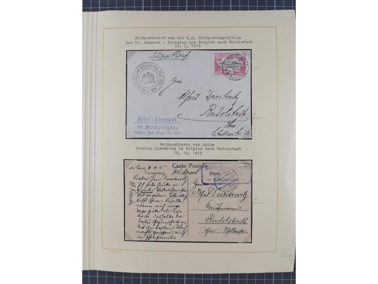 1859/1975 (ca.), postfrische/ungebrauchte und gestempelte Themensammlung “Der imperialistische Weltkrieg 1914/18”, inkl. Kolo