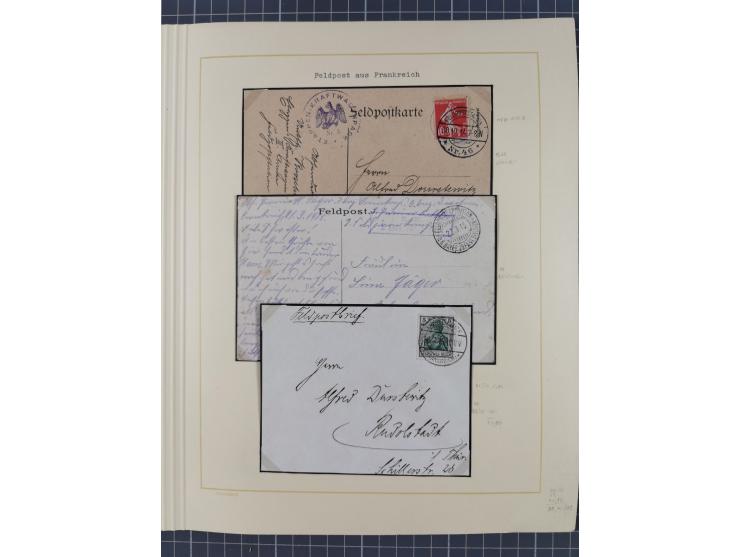 1859/1975 (ca.), postfrische/ungebrauchte und gestempelte Themensammlung “Der imperialistische Weltkrieg 1914/18”, inkl. Kolo