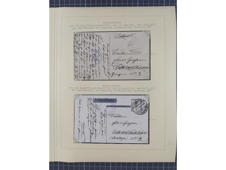 1859/1975 (ca.), postfrische/ungebrauchte und gestempelte Themensammlung “Der imperialistische Weltkrieg 1914/18”, inkl. Kolo