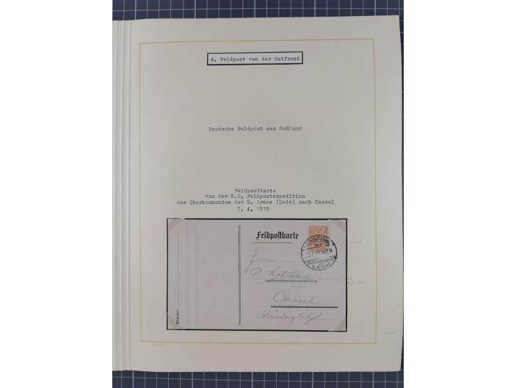 1859/1975 (ca.), postfrische/ungebrauchte und gestempelte Themensammlung “Der imperialistische Weltkrieg 1914/18”, inkl. Kolo