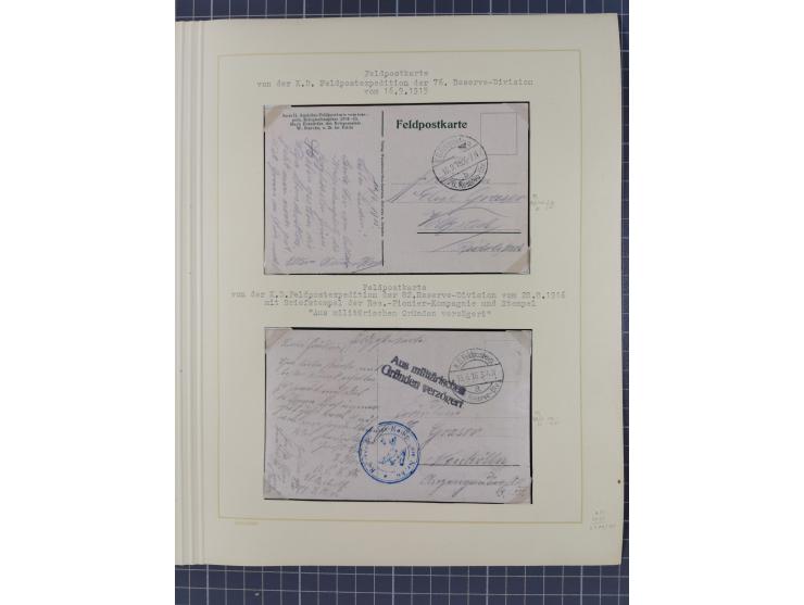 1859/1975 (ca.), postfrische/ungebrauchte und gestempelte Themensammlung “Der imperialistische Weltkrieg 1914/18”, inkl. Kolo