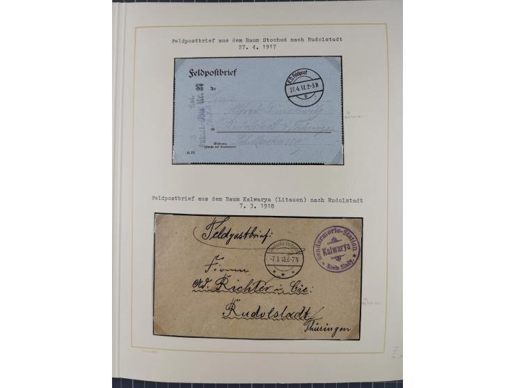 1859/1975 (ca.), postfrische/ungebrauchte und gestempelte Themensammlung “Der imperialistische Weltkrieg 1914/18”, inkl. Kolo