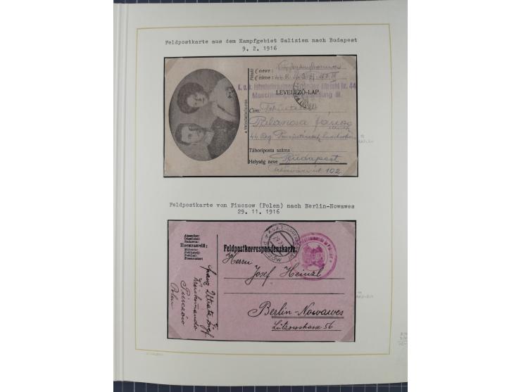 1859/1975 (ca.), postfrische/ungebrauchte und gestempelte Themensammlung “Der imperialistische Weltkrieg 1914/18”, inkl. Kolo