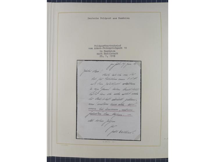 1859/1975 (ca.), postfrische/ungebrauchte und gestempelte Themensammlung “Der imperialistische Weltkrieg 1914/18”, inkl. Kolo