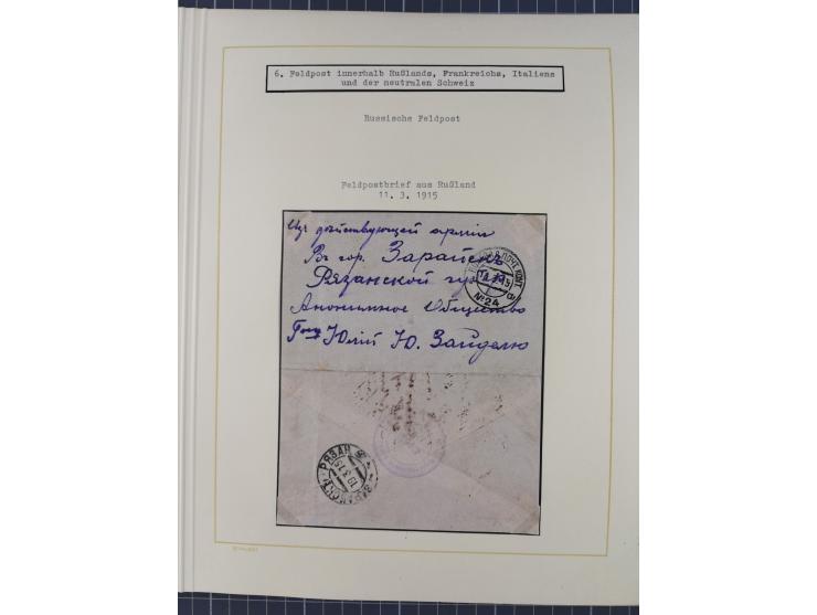 1859/1975 (ca.), postfrische/ungebrauchte und gestempelte Themensammlung “Der imperialistische Weltkrieg 1914/18”, inkl. Kolo