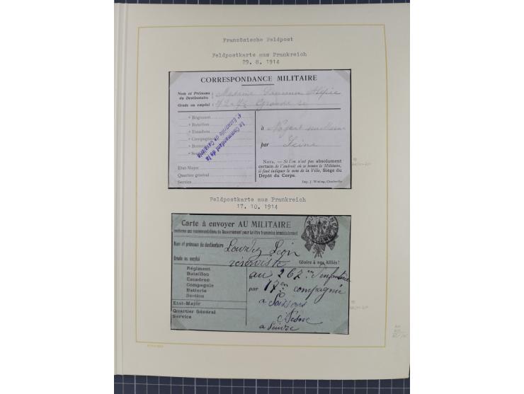 1859/1975 (ca.), postfrische/ungebrauchte und gestempelte Themensammlung “Der imperialistische Weltkrieg 1914/18”, inkl. Kolo